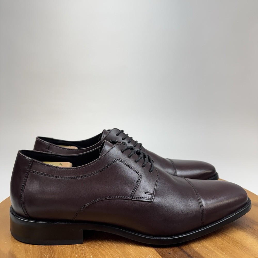 New Mens Johnston & Murphy Novick Brown Leather Cap Toe Dress Oxfords Size 13